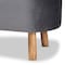 Baxton Studio Simone Mid-Century Grey Velvet Upholstered Wood Ottoman 161-10280 - alternate 6